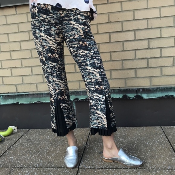 SALE Rachel Comey Abstract Dotted Pleated Flare Pa - Picture 3 of 8